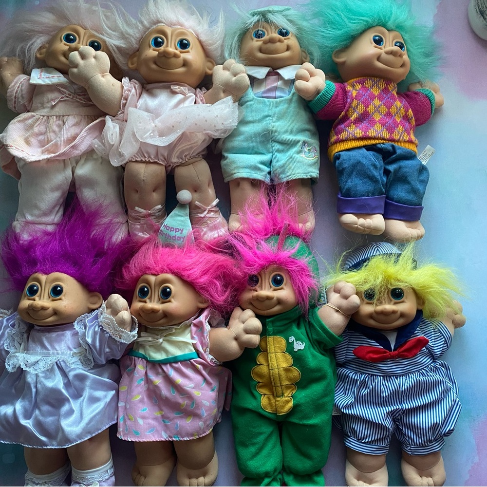 Vintage Troll Dolls Set of 8